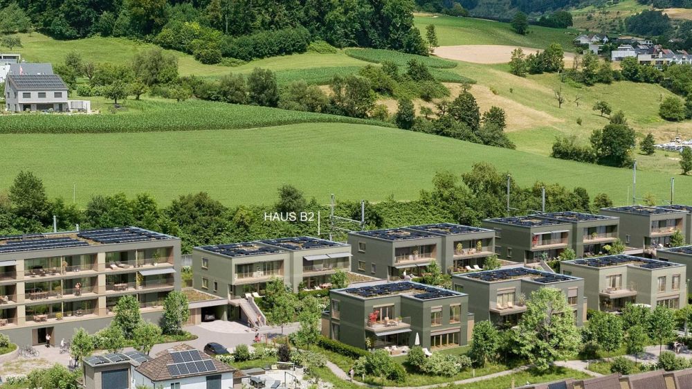 Baubewilligtes Projekt Gemsacker: 5.5-Zimmer-Doppelhaus B2 - Visualisierung