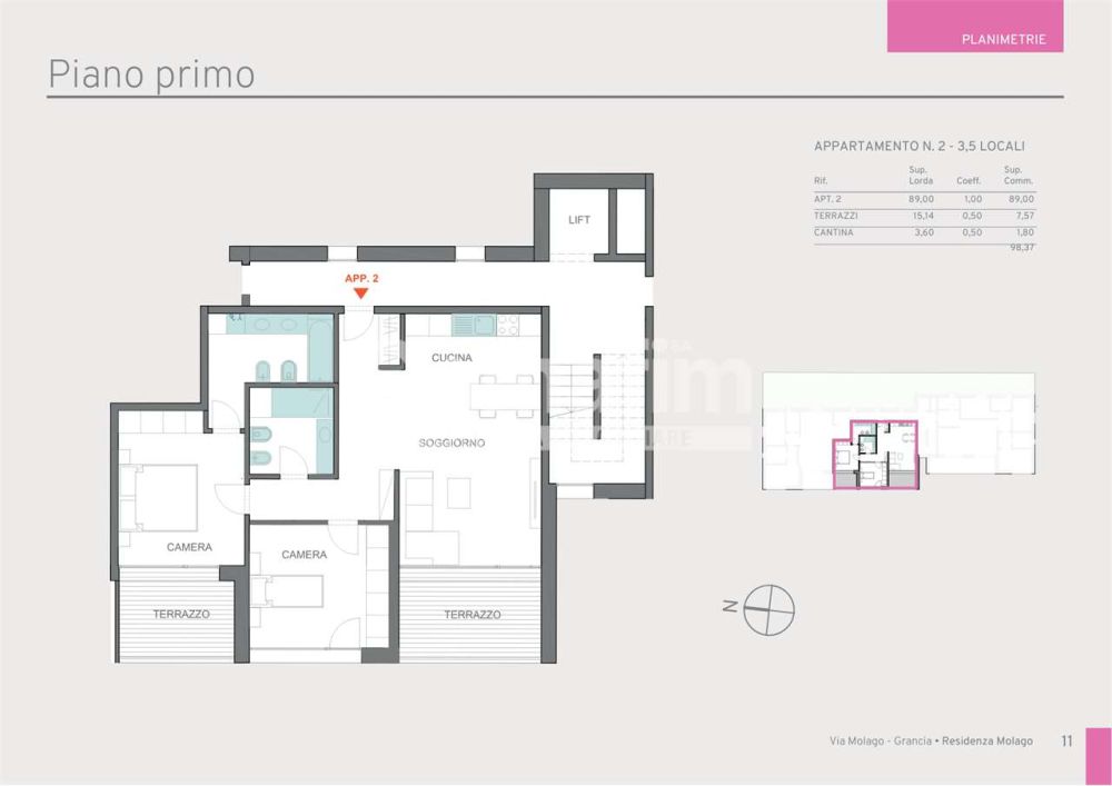 App. 3.5 - Nuova Residenza Molago Grancia - Bild 13