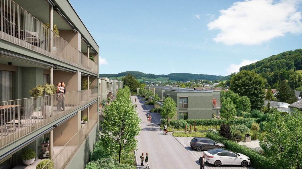 Baubewilligtes Projekt Gemsacker: 5.5-Zimmer-Doppelhaus B2 - Visualisierung