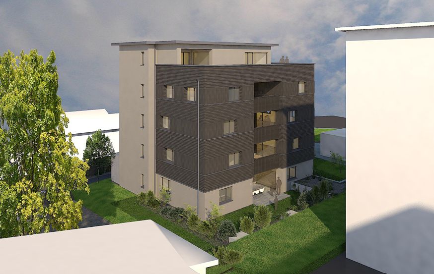 Grosse 5.5-Zimmer Attika-Maisonette - Neubau Mehrfamilienhaus - Visualisierung 1