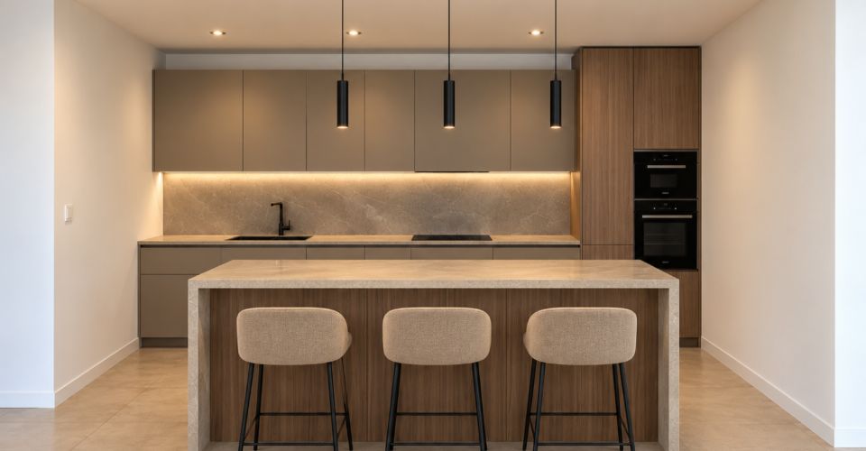 Appartement neuf avec choix des finitions au gré du preneur de 4.5 pièces avec vue imprenable sur le lac et les Alpes à Hauterive - Appartement 4.5 pièces - image - 2