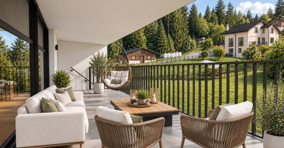 Duplex moderne de 5,5 pièces à Semsales – Nouvelle construction avec balcon et vue verdoyante - Duplex 4.5 pièces - image - 7