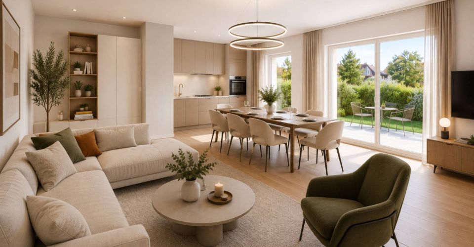 Denges - Rez-de-jardin de 3.5 pièces - 88 m² avec terrasse de 12 m² et jardin de 28 m² - Appartement 3.5 pièces - image - 3