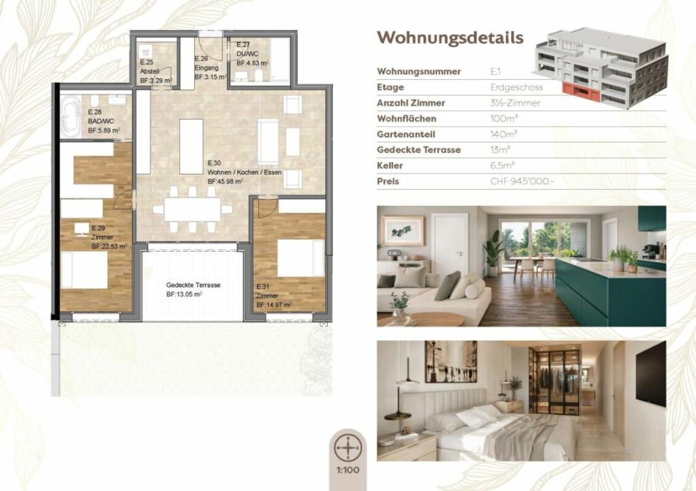 L7 - hochwertig ländlich: Neubauprojekt mit 10 barrierefreien Eigentumswohnungen in Oberdorf BL -  Bild 6