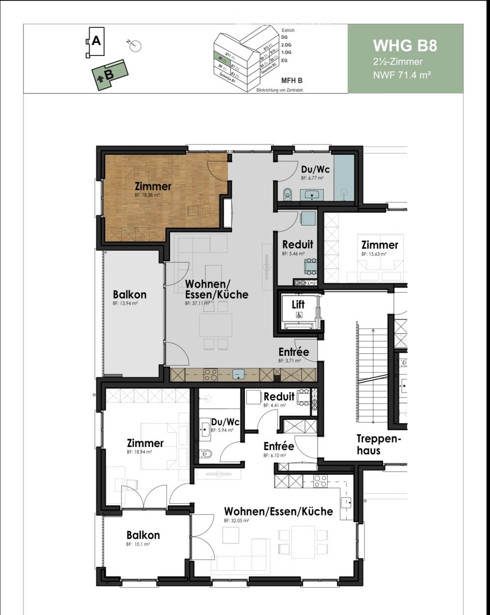 Wohnen mit Stil – hochwertige 2.5-Zimmer-Neubauwohnung in Boswil -  Bild 5