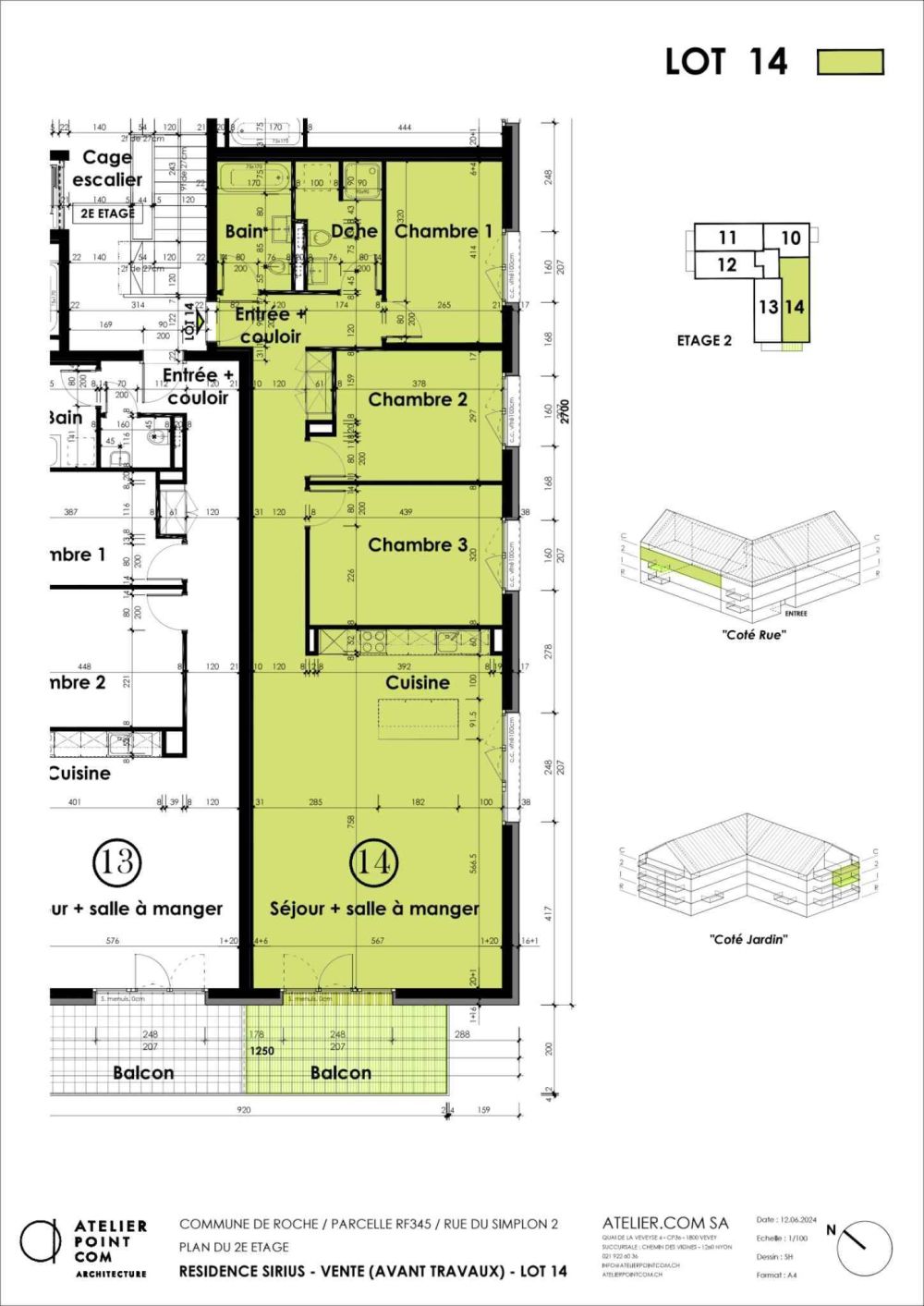 Appartement 3.5 pièces à Roche VD - Lot 14 - Bild 8