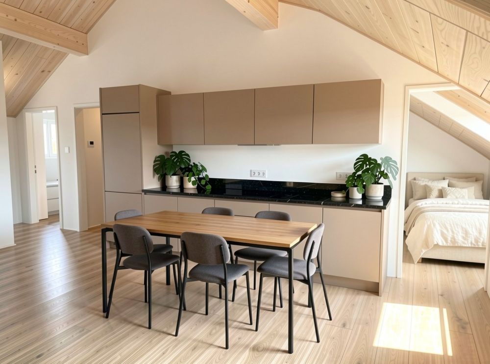 Erstbezug neue 3.5-Zimmer-Dachgeschosswohnung mit viel Holz -  Bild 2