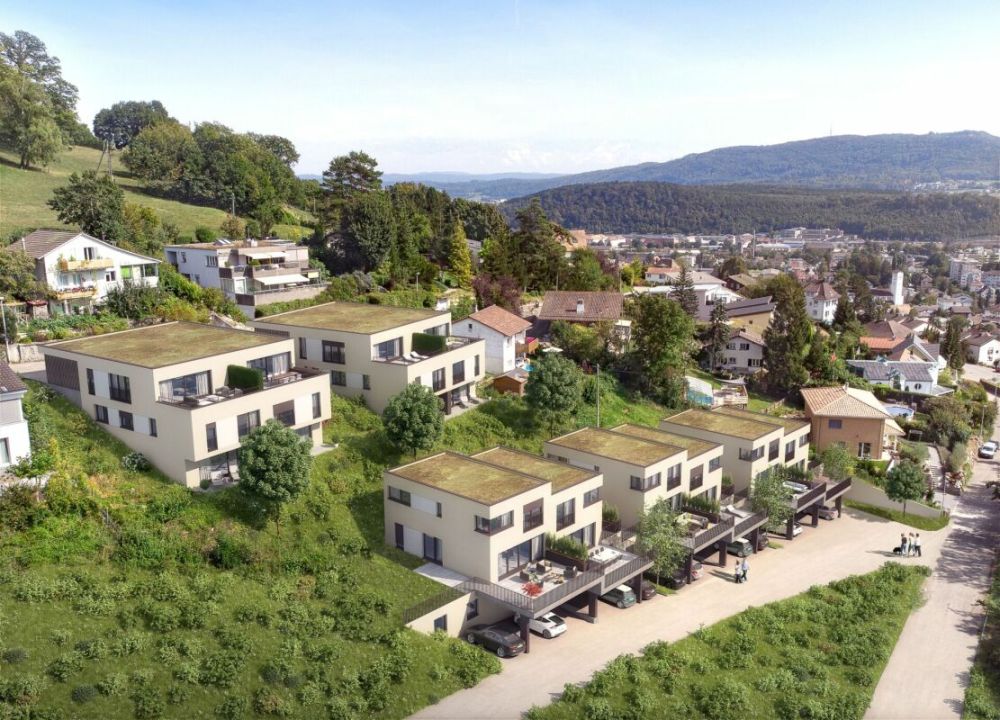 NEUBAU: Moderne DEFH mit Weitsicht, Häuser 1 - 6 - Aussenansicht