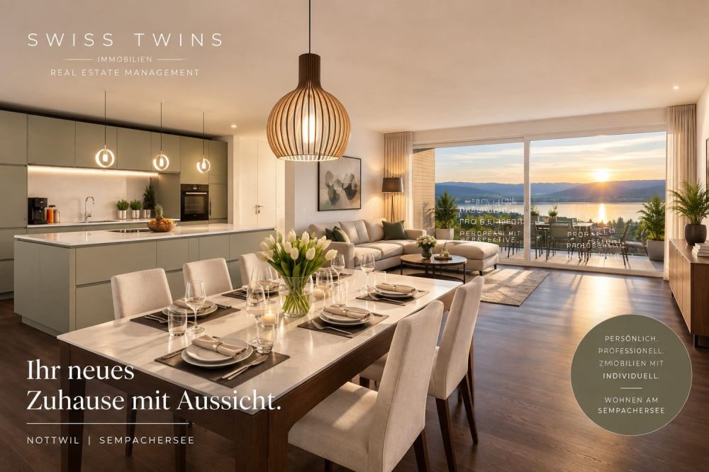 Nottwil - Grosszügige 5-Zimmer-Eigentumswohnung mit Seeblick -  Bild 1
