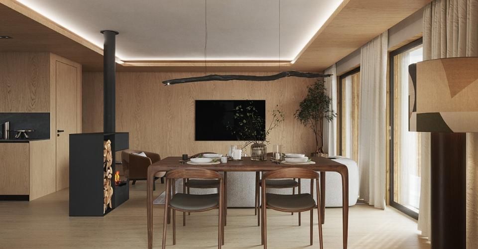 Chalet mitoyen contemporain sur plan  5,5 pièces à Euseigne (Hérémence) - Chalet 5.5 pièces - image - 4
