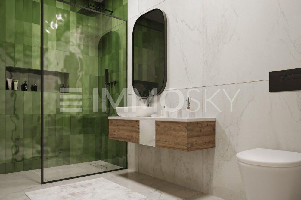 RESERVE Lot 302 - Chaleureux appartement 2.5 neuf avec balcon - Salle de bains moderne