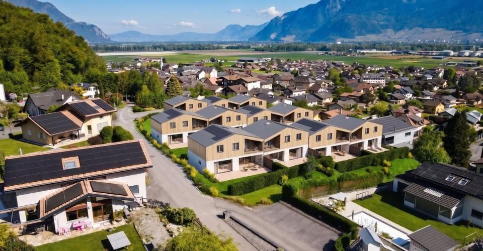 Villa NEUVE 4,5 p. de 131 m² - jardin, terrasse et vue Dents-du-Midi - Muraz - Maison contiguë 4.5 pièces - image - 12