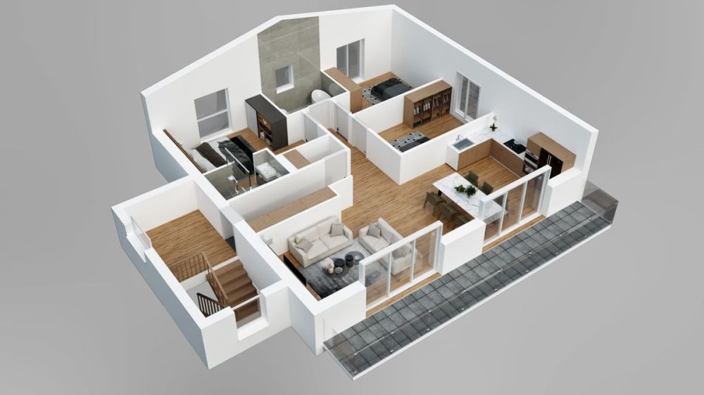 Appartement mit 4,5 Zimmern im Dachgeschoss mit Untergeschoss und Doppelgarage. -  Bild 8
