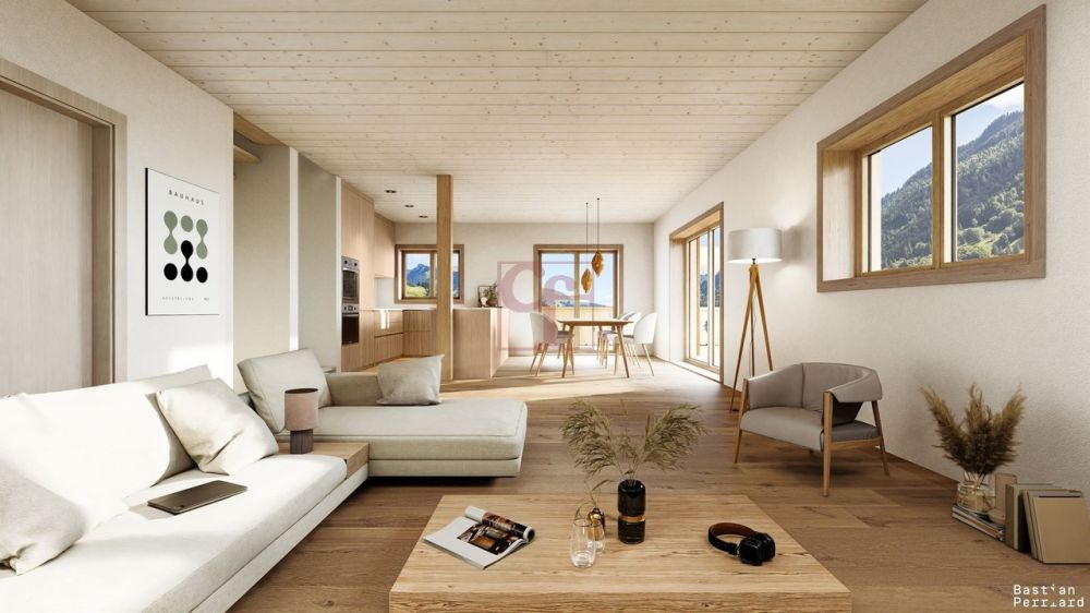 A 10min de Charmey - Deux 4.5 pcs neufs au charme alpin - Image de synthèse du chalet terminée