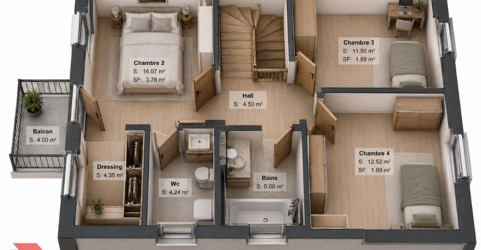 Gletterens- Villas Familiales neuves dans un cadre bucolique. - Maison contiguë 5.5 pièces - image - 5