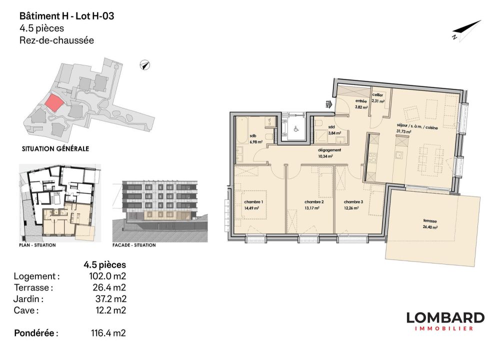 Appartement de 4.5 pièces en rez-de-jardin -  Bild 6
