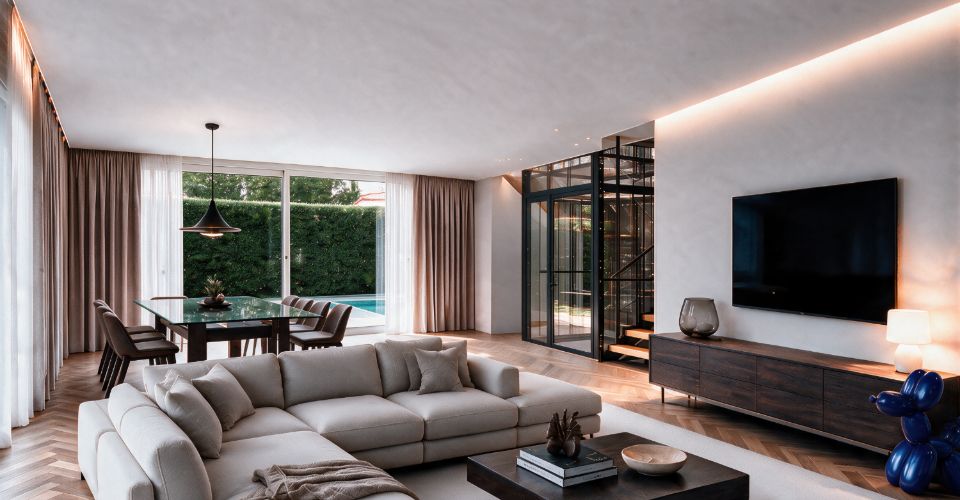 Kilchbergs Split-Level-Highlight: Luxus-Haus mit Pool, Smart-Home & maximalem Wow-Effekt - Maison 6.5 pièces - image - 2