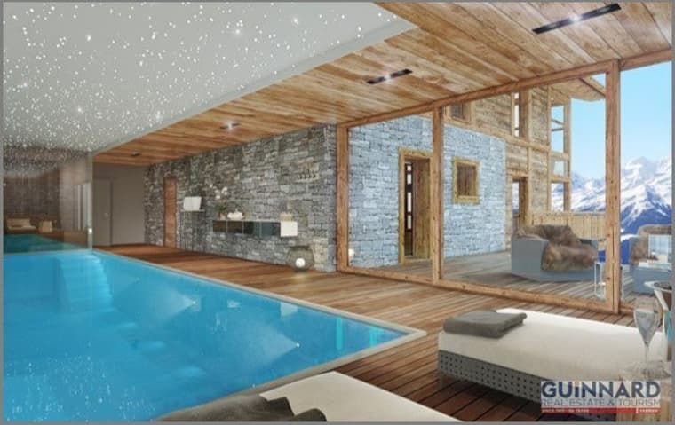 MAGNIFIQUE CHALET A CONSTRUIRE - RESIDENCE PRINCIPALE - IMAGE DE SYNTHESE - Piscine