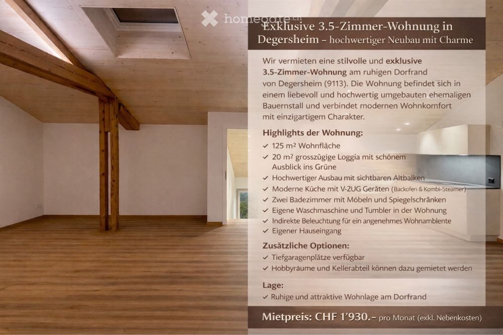 Einzigartige 3.5 Zimmer Whg am Dorfrand / NEUBAU Erstbezug -  Bild 1