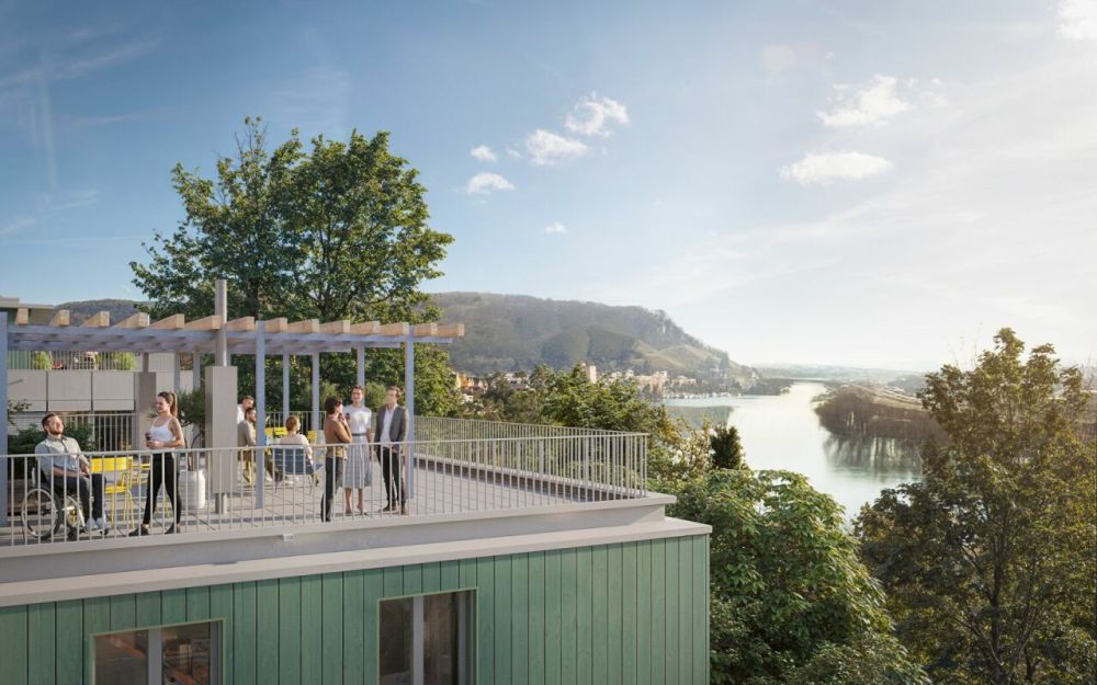 Grosszügige Maisonette-Wohnung am Rhein mit industriellem Charme - Gemeinschaftsbereich