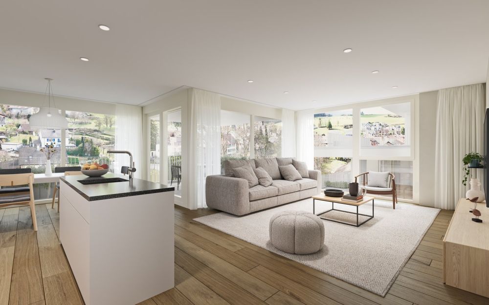 Moderne Terrassenwohnung mit 20.1 m² Sitzplatz im idyllischen Zeihen -  Bild 3
