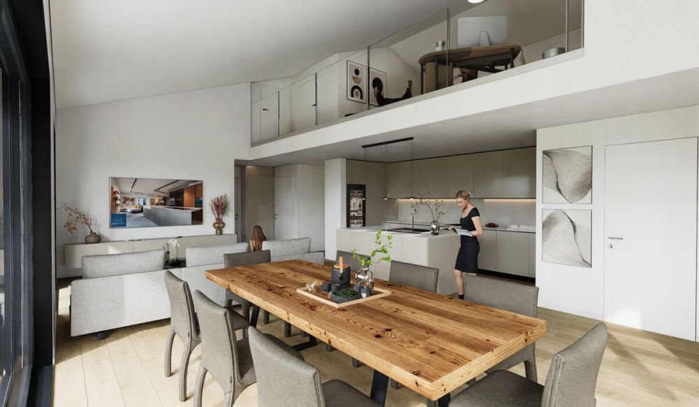BOSCO LUGANESE ELEGANTES 4.5-ZIMMER-WOHNUNG MIT PANORAMABLIK, 10 MINUTEN - 08.10.25  ATTICO 1