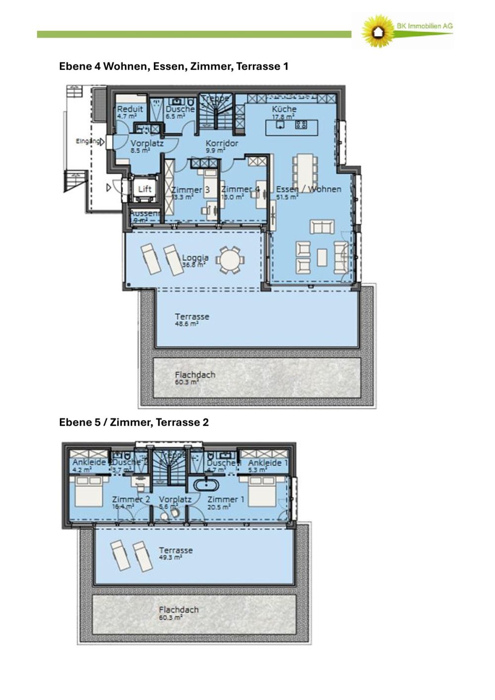 5.5-Zimmer Luxus-Duplex-Terrassenhaus mit Seesicht und Alpenblick - Bild 10
