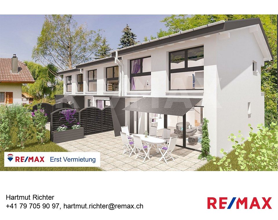 Modernes, praktisch neues Reiheneinfamilienhaus in Münchenwiler (Eckhaus) -  Bild 1