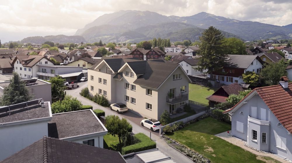 Exklusiver Neubau: 3.5 Zimmerwohnung im Obergeschoss - Aussenansicht