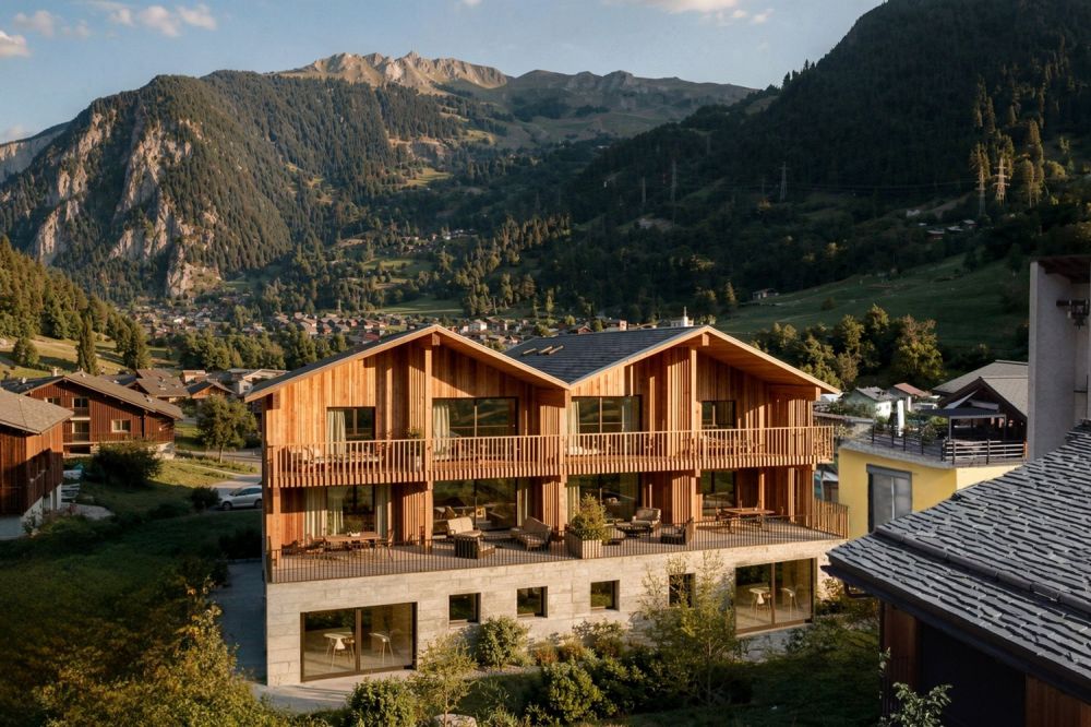 Trois chambres, deux salles de bain, le train au Châble -  Bild 11