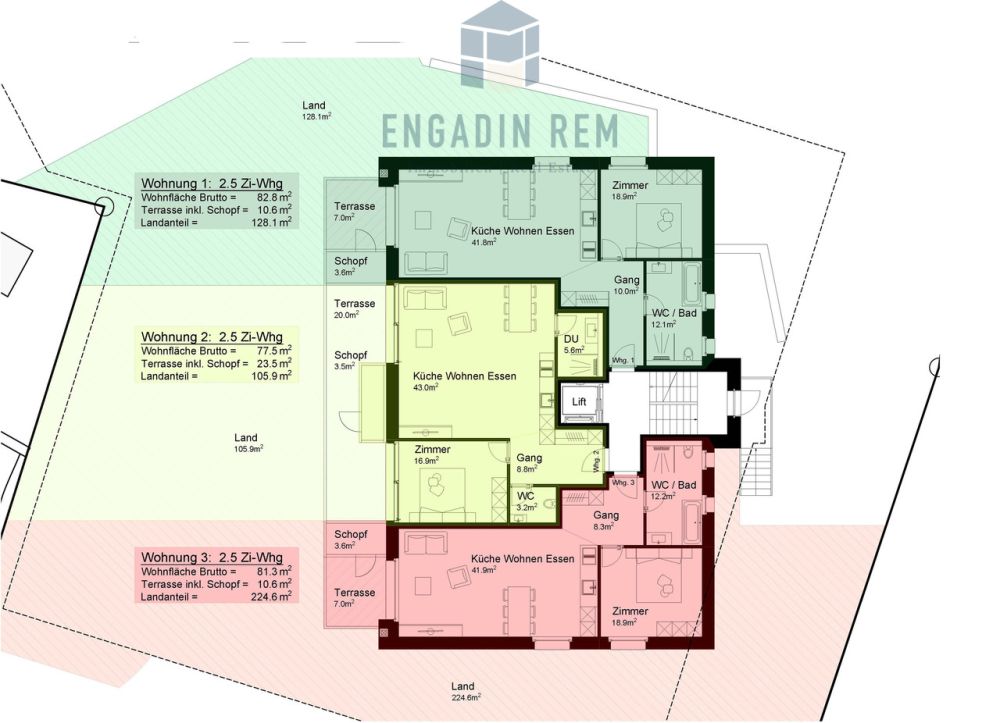 Wohnen mit Gartenfeeling - Eckwohnung Nr. 1 - Erdgeschoss Haus A