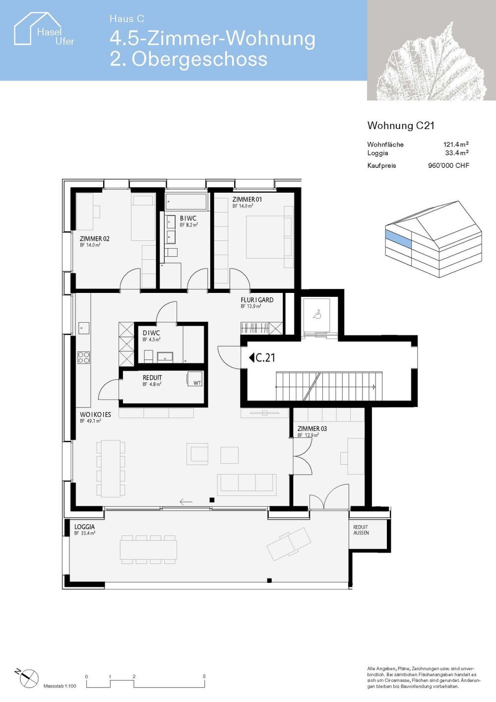 www.hasel-ufer.ch   Wohnung C21 -  Bild 4