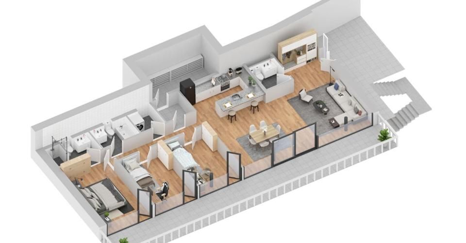 Appartement de 4.5 pièces avec vue imprenable sur le lac et les Alpes à Hauterive - Appartement 4.5 pièces - image - 6