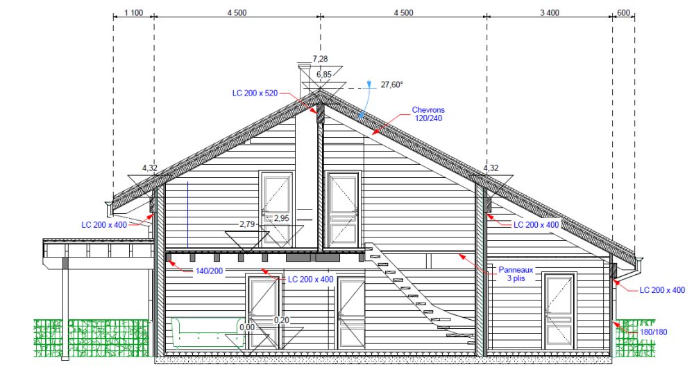 Maison moderne en madrier thermo-chauffé, avec garage, terrasse et jardin -  Bild 7