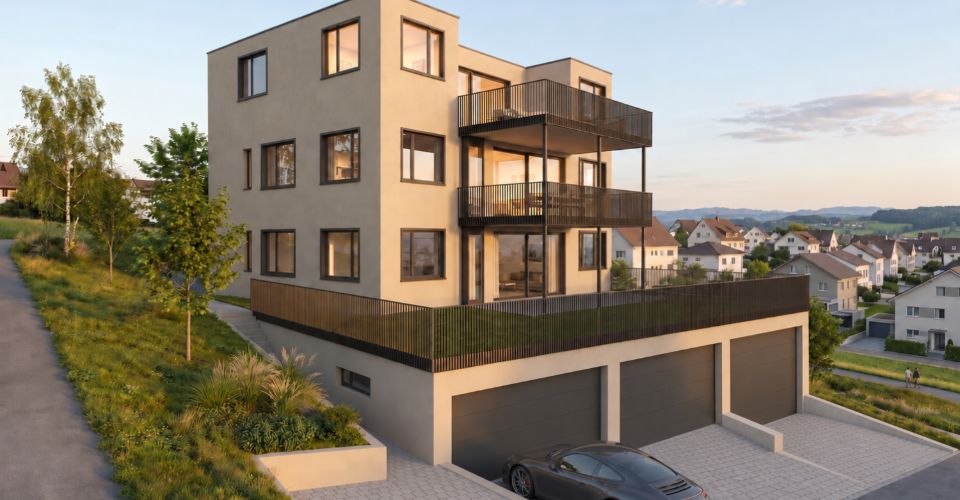 Attika am Ölberg  Panoramablick und zwei Terrassen - Attique 3.5 pièces - image - 7