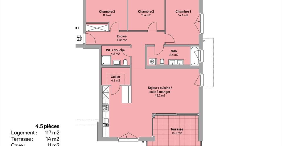 Appartement neuf de 4.5 pièces au 1er étage - Appartement 4.5 pièces - image - 7