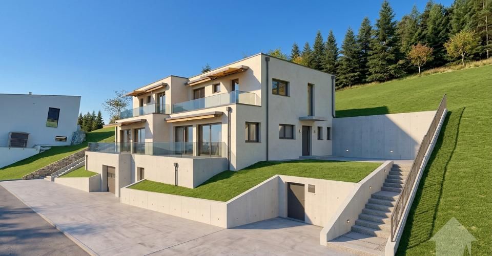 Promotion de 2 villas mitoyennes de 4.5 pces au calme, vue panoramique - Immeuble résidentiel 9 pièces - image - 2