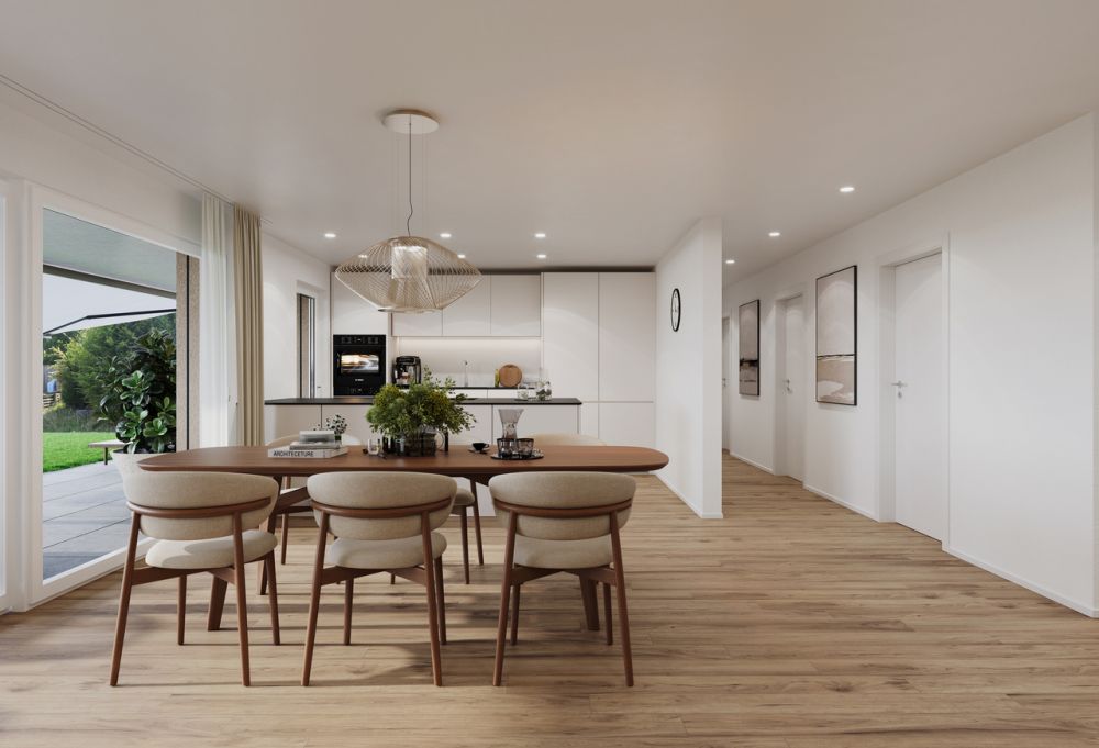 4.5 Z.-Wohnung EG (B), 126 m2 NWF, 35m2 gedeckter Sitzplatz - Essen-Küche