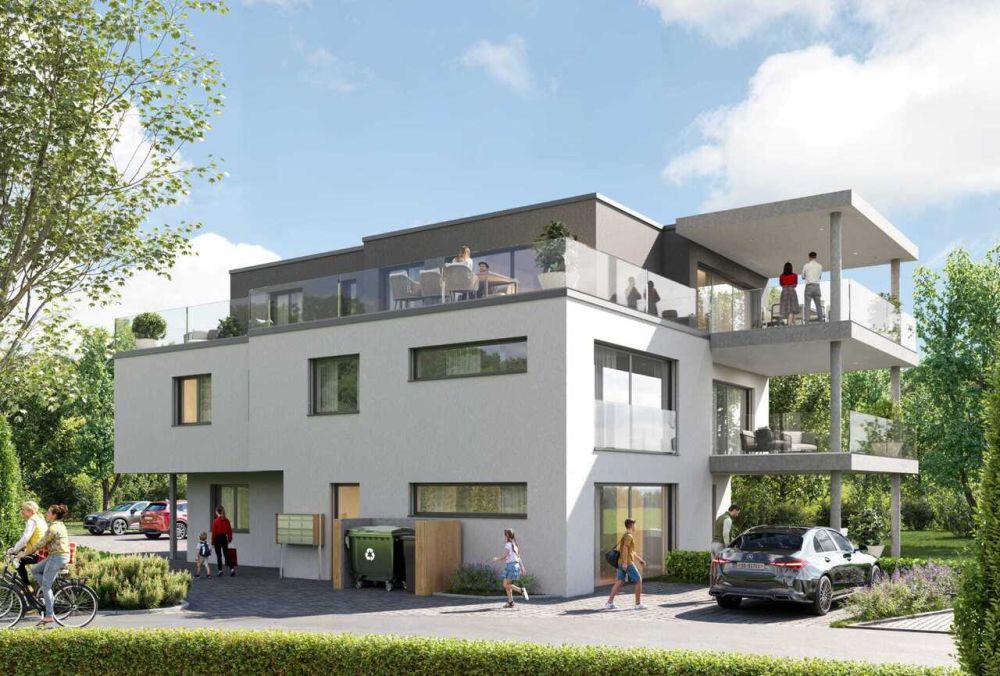 4.5 Zimmer Attika-Wohnung mit 142m² und Dachterrasse - Aussenvisualisierung