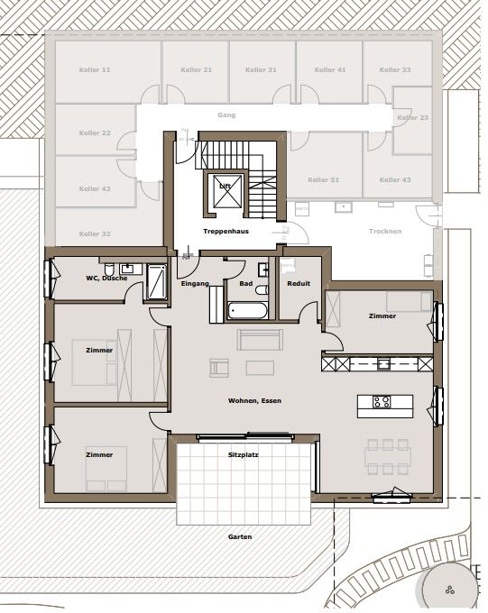 Moderne 4.5-Zimmer-Neubau-Gartenwohnung mit Einstellhalle in Ruswil - Bild 2