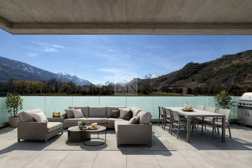 Spacieux attique 4,5 pièces avec terrasse panoramique de 68 m2 - Résidence Alegria à Uvrier (Sion) - Attique 4,5 pièces neuf à vendre