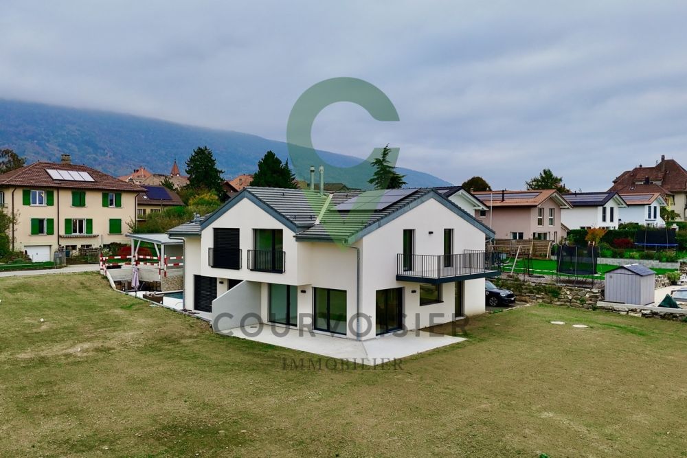 Belle villa jumelle neuve dans cadre champêtre avec vue Alpes - Bild 3