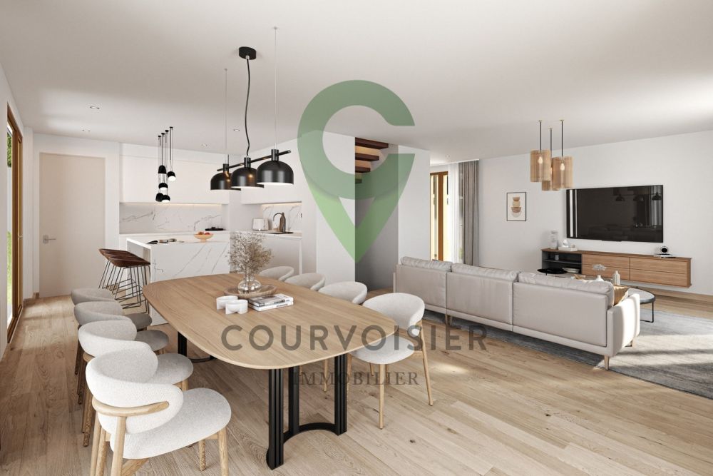 La résidence des quatre - 3 Villas de 6.5 pièces à La Tour-de-Peilz - Rez - Salle à manger
