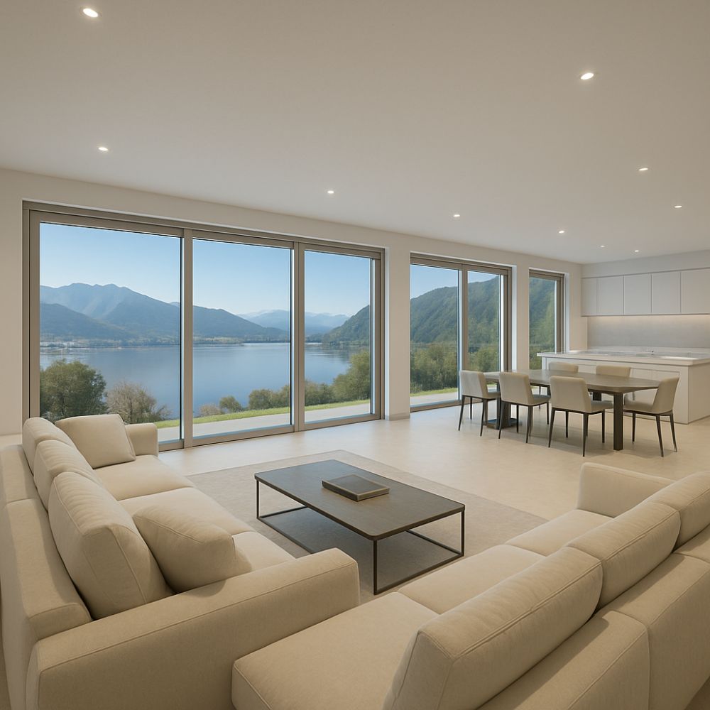 STUPENDA ED ESCLUSIVA VILLA VISTA LAGO 6.5 LOCALI A PUGERNA -  Bild 1