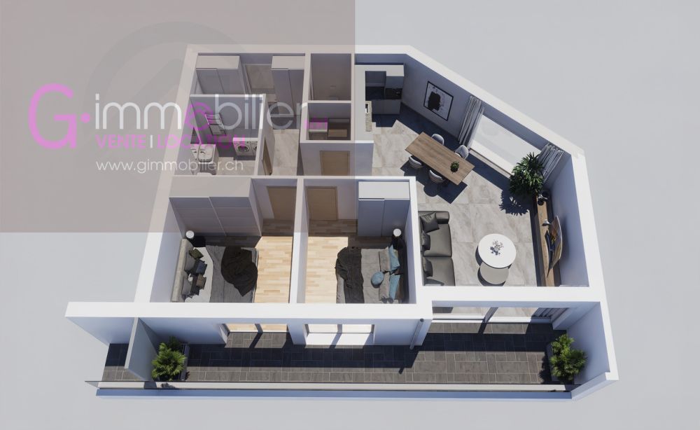 Monthey nouvelle construction- 3.5 pièces de 107m2 au 1er étage - Bild 8