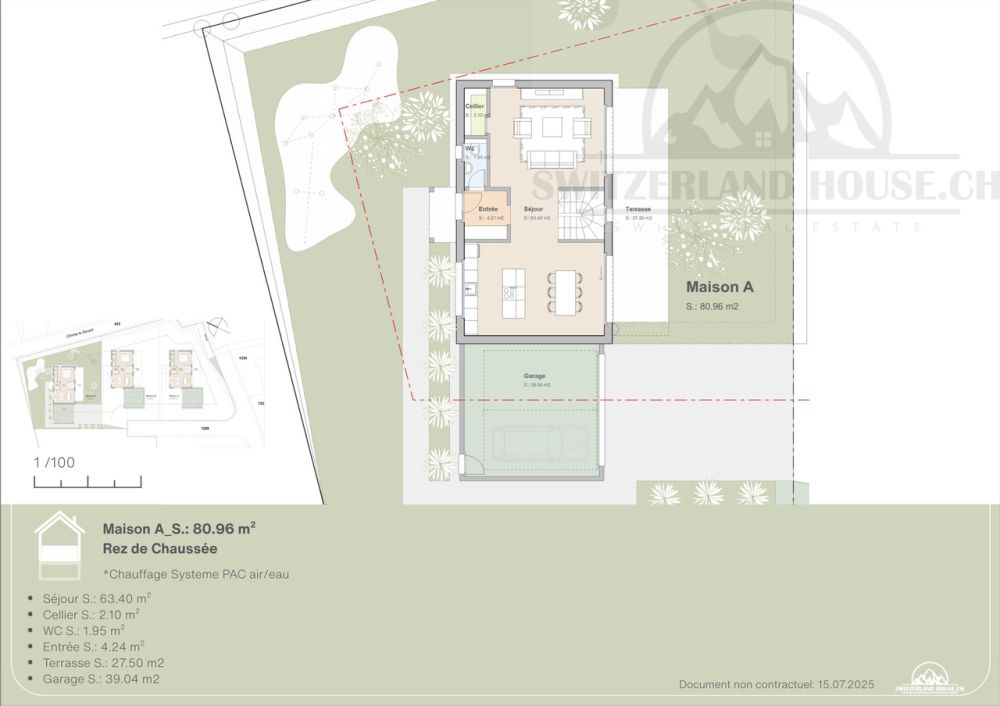 Spacieuse villa individuelle de 5.5 pcs avec grand jardin à Lovens proche nature -  Bild 11