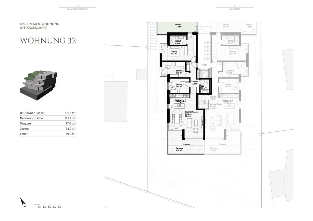 4 1/2-ZIMMER ATTIKAWOHNUNG MIT SEE- UND BERGSICHT, SONNIG, RUHIG, DORFNAH - Bild 4