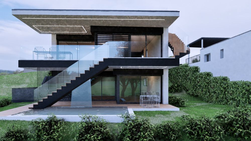 Villa moderna di design con piscina a Villa Luganese da edificare! -  Bild 1