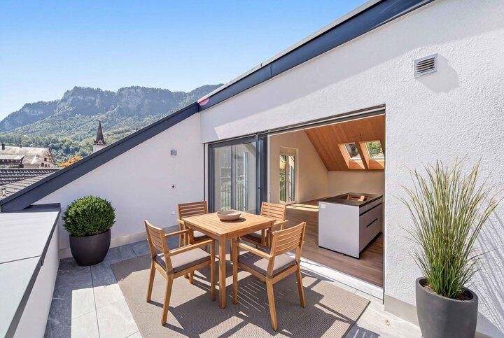 APPARTEMENT NEUF SOUS LES TOITS AVEC VUE PANORAMIQUE SUR LES ALPES - Attique 3.5 pièces - image - 7
