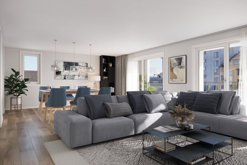 Exklusive 3.5-Zimmer-Attikawohnung mit Panoramablick, Dachgarten und sep. Studio - Bild 6